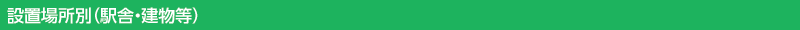 設置場所別（駅舎・建物等）